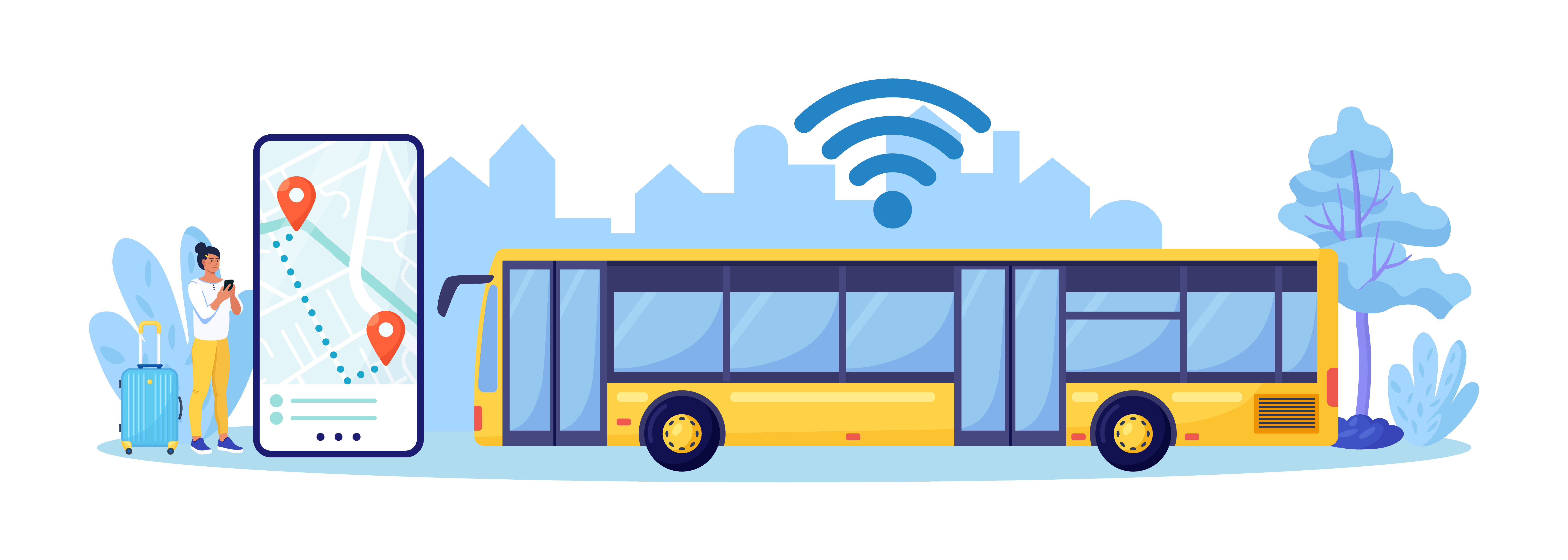 bus wi-fi illustration  - Datavalet