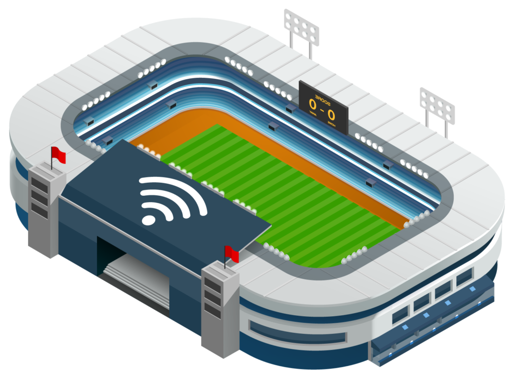 Outdoor wi-fi stadium illustration - Datavalet - Datavalet