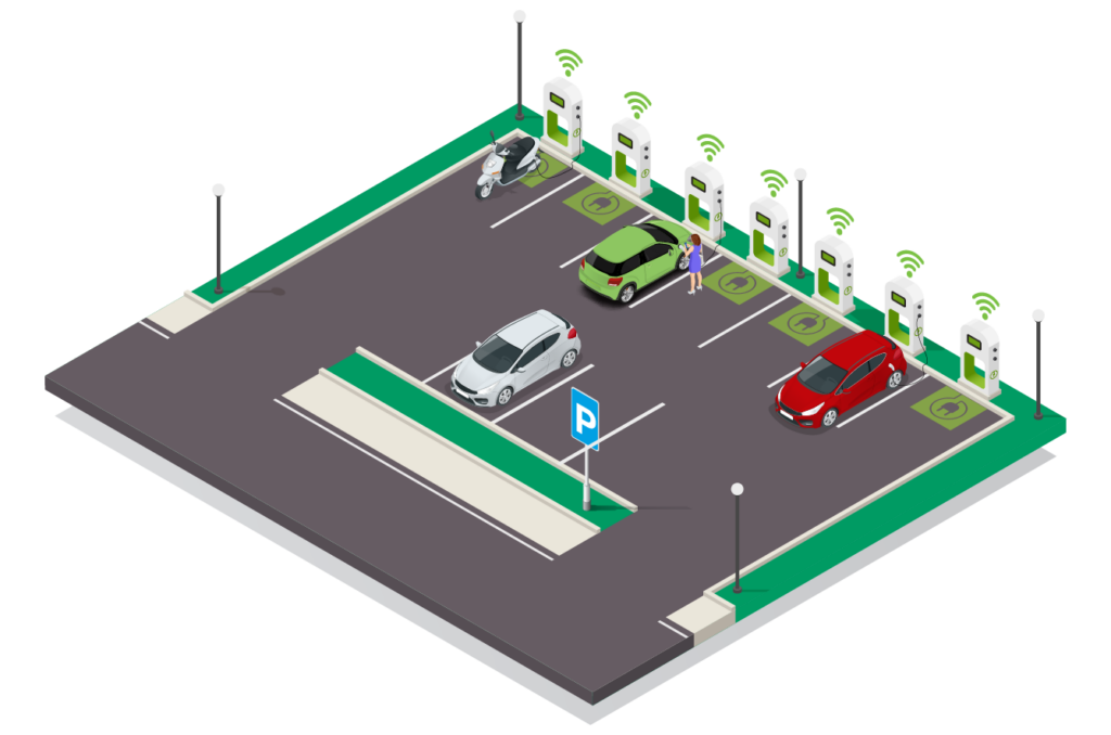 Electric vehicle charging station with WiFi Proximity Marketing - Datavalet - Datavalet